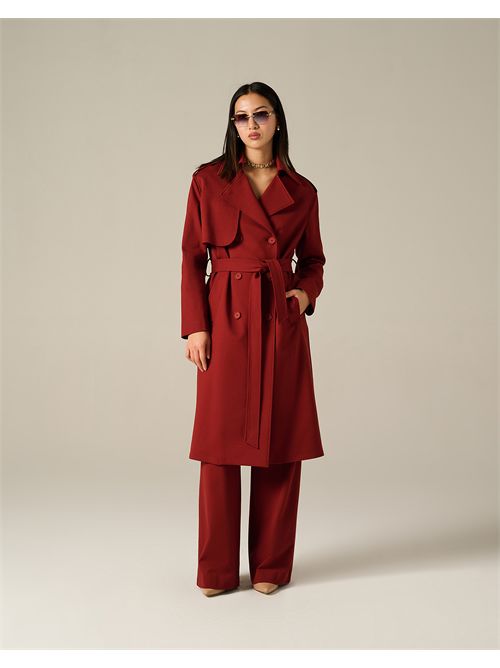 Trench Doppiopetto In Tessuto Fluido MANILA GRACE MANILA GRACE | K257VUMA641